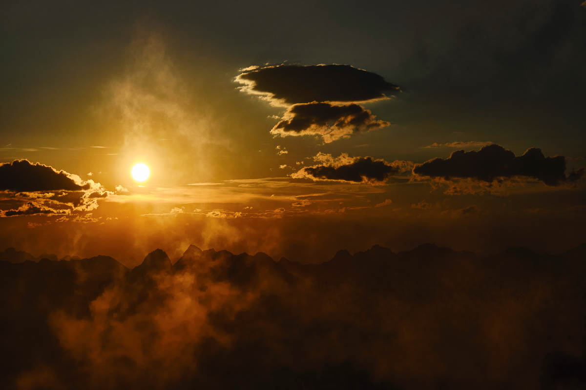 Himmel für uns Bayern in Tirol: Bergsommerabend auf 3175 Metern Höhe.