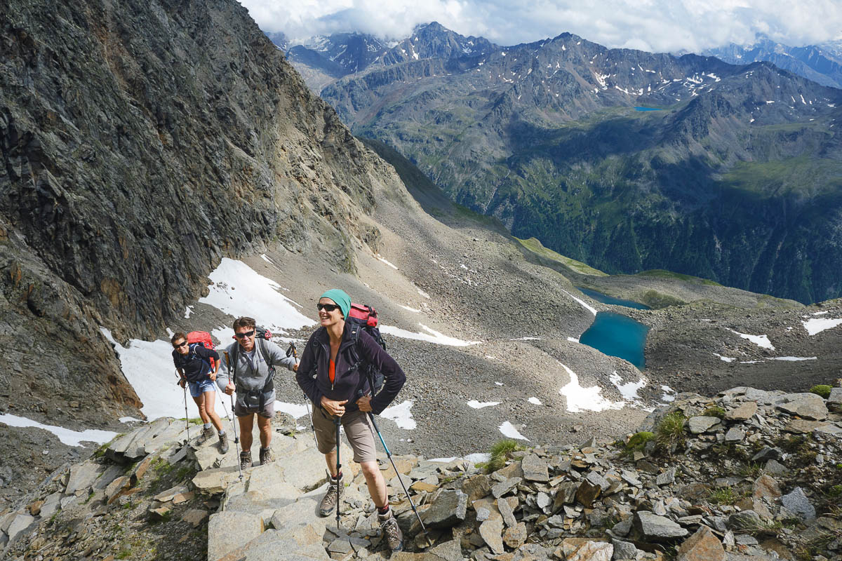 Stairway to heaven: auf der Himmelsleiter zur Hochstubaihütte.