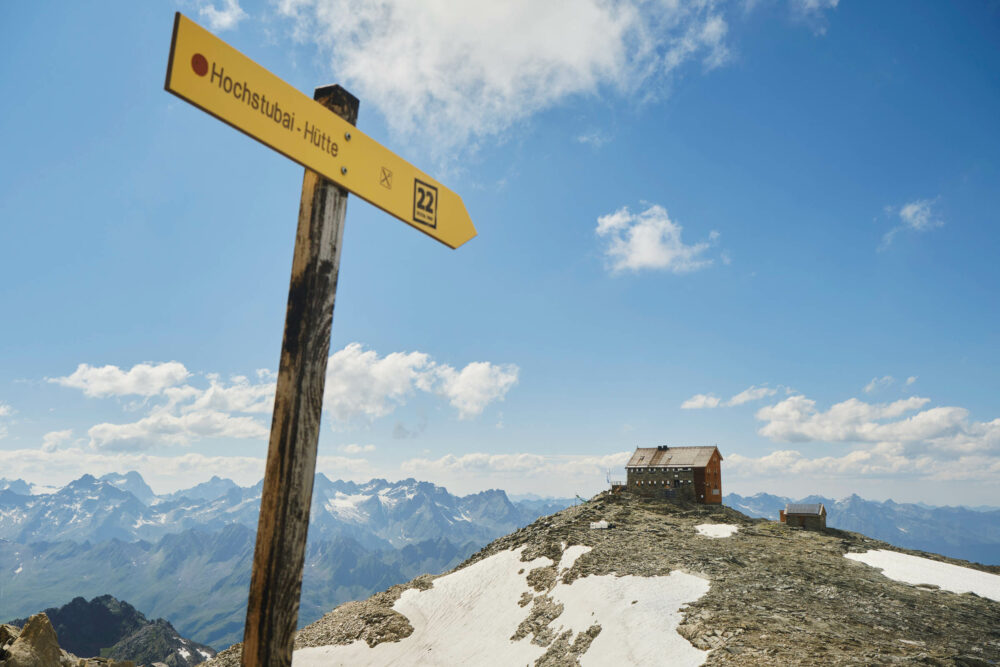 Die 3175m hoch gelegene Hochstubaihütte ist einer der höchsten in den Ostalpen.