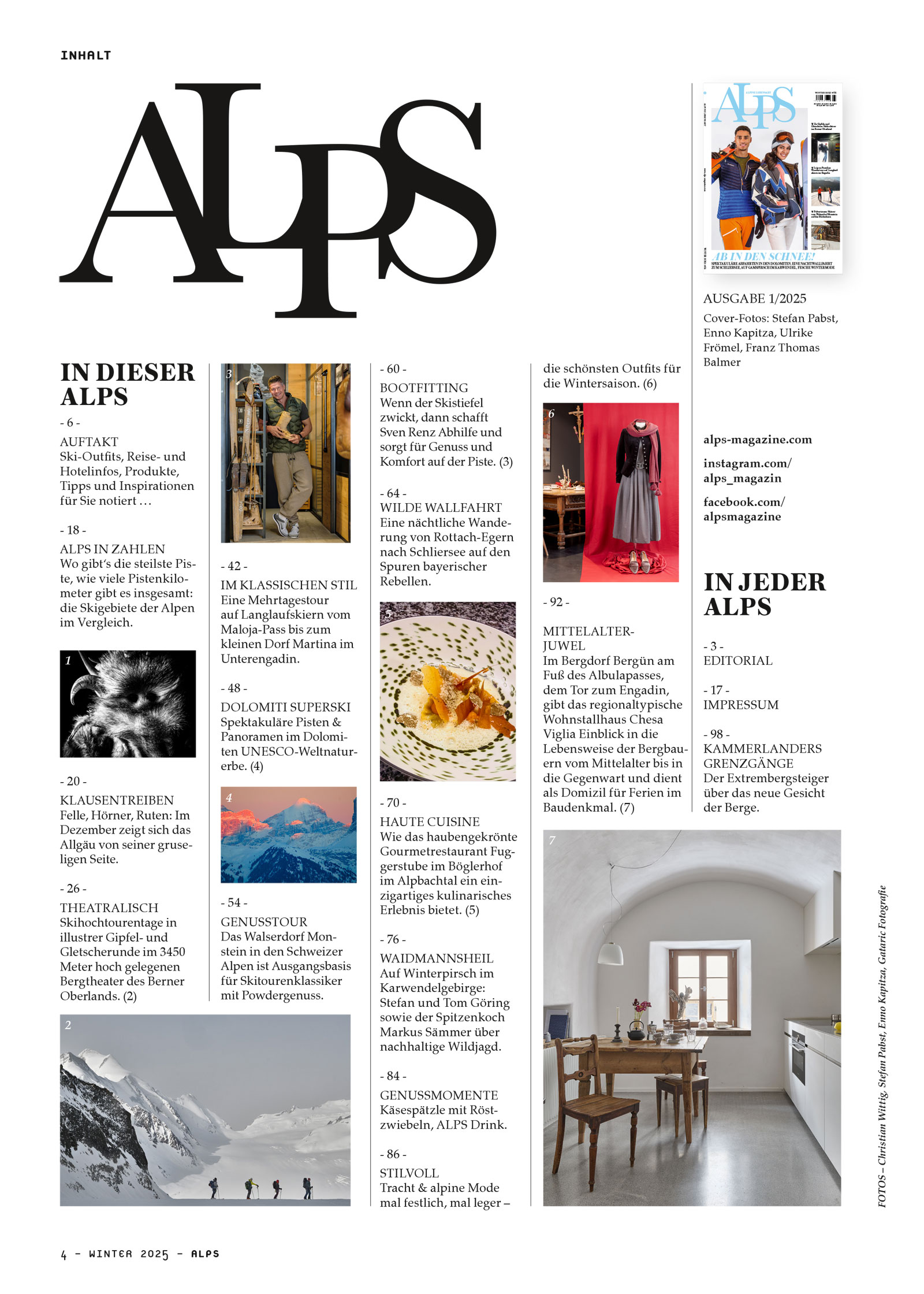 ALPS Magazin #64 / Inhalt 2025 Cover